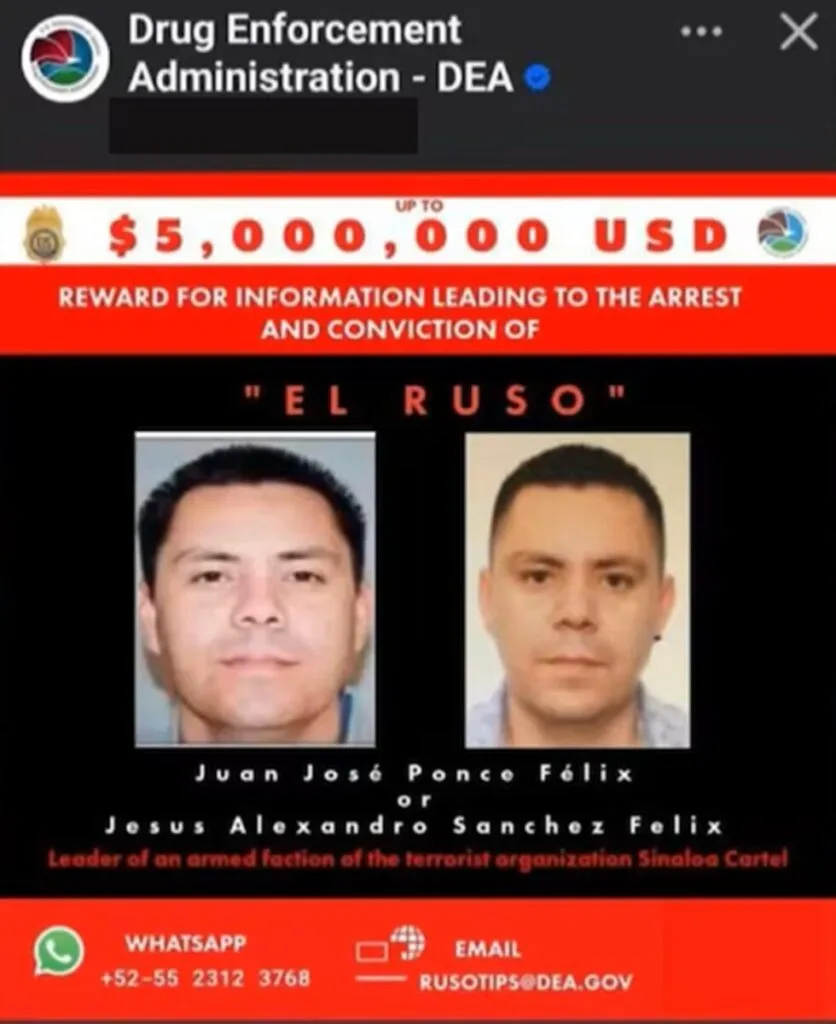 Revelan corridos de líder criminal por el que EEUU ofrece 5 mdd