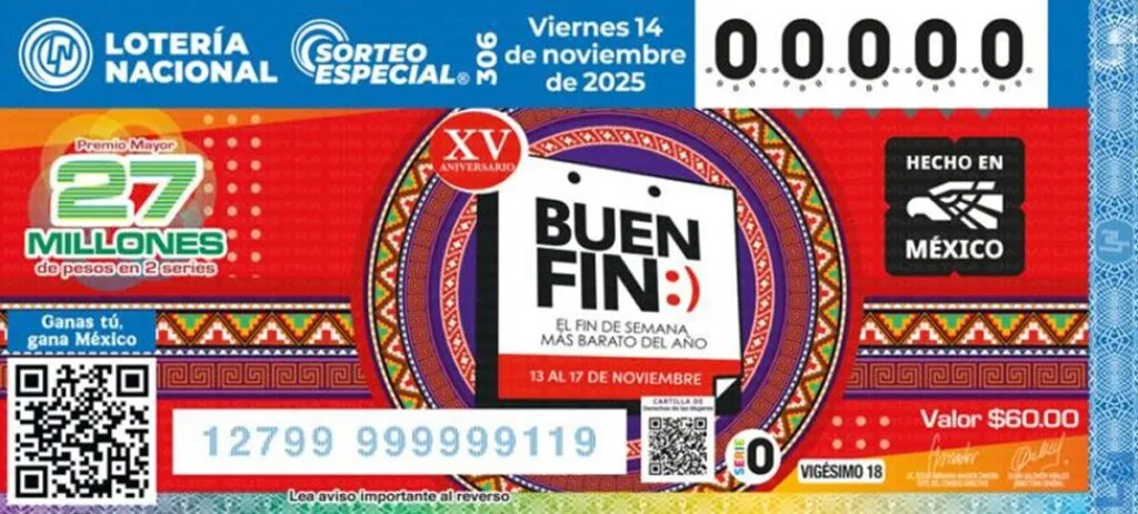 Celebran 15 años de El Buen Fin con billete de Lotería