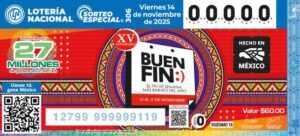 Celebran 15 años de El Buen Fin con billete de Lotería