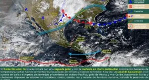 Prevé SMN bajas temperaturas y lluvias en México