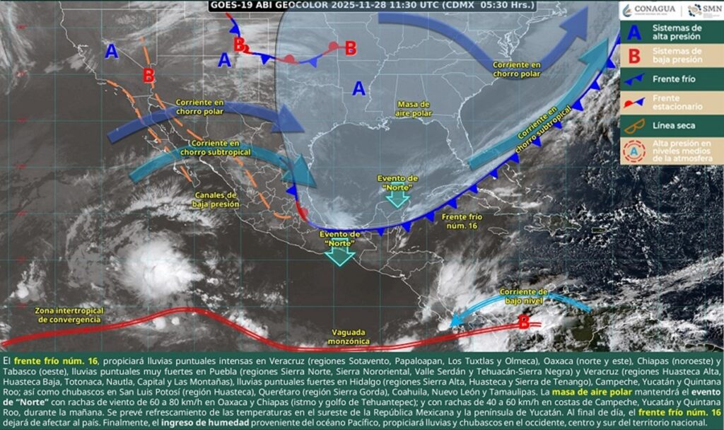 Se pronostican lluvias de fuertes en regiones de 9 estados de México