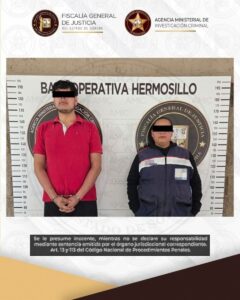 Aprehenden a dos personas por probable homicidio en Hermosillo