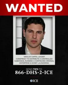 ICE mantiene recompensa de 10 mdd por Iván Archivaldo Guzmán, líder de Los Chapitos