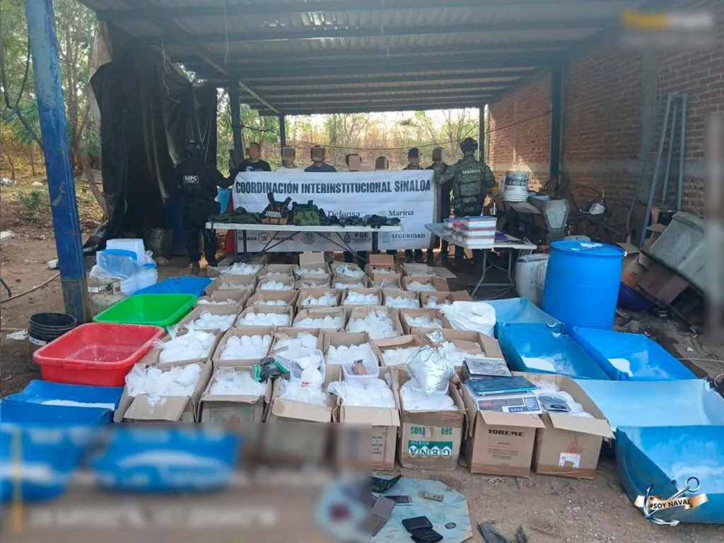 Marinos desmantelan laboratorio clandestino en Sinaloa