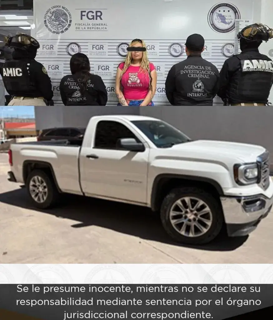 Interpol detiene a mujer con orden de extradición a Estados Unidos por tráfico de fentanilo y armas