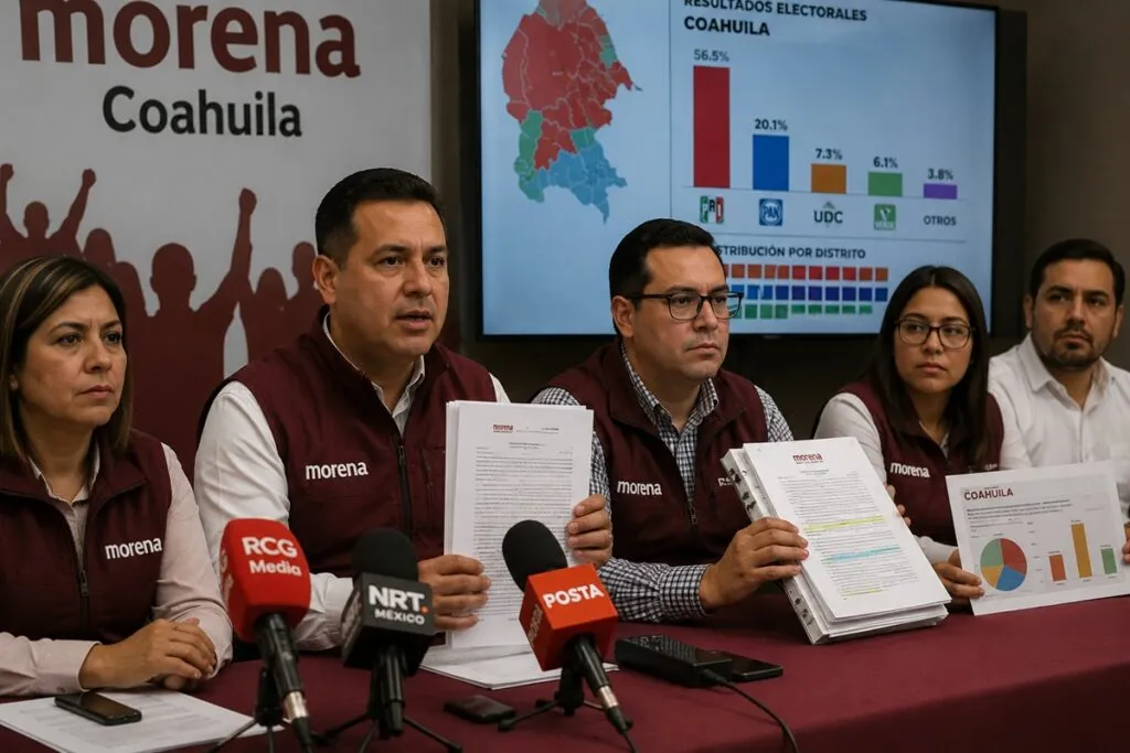 Morena lleva elección de Coahuila a tribunales y escala disputa con el PRI