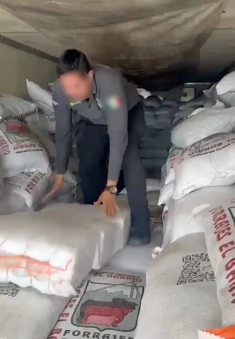 En Sonora, aseguran toneladas de metanfetamina ocultas en alimento para ganado