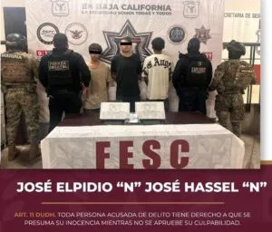 Aseguran en BC a personas que portaban armas de fuego y cocaína