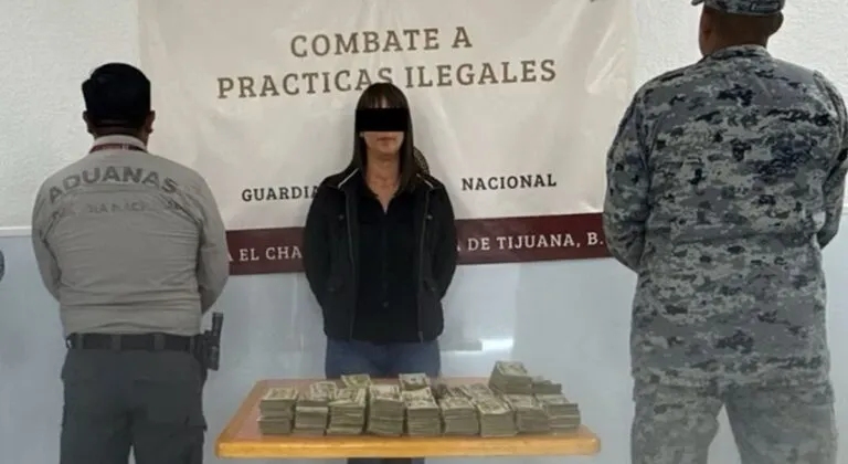Aseguran a mujer con más de 176 mil dólares en Tijuana
