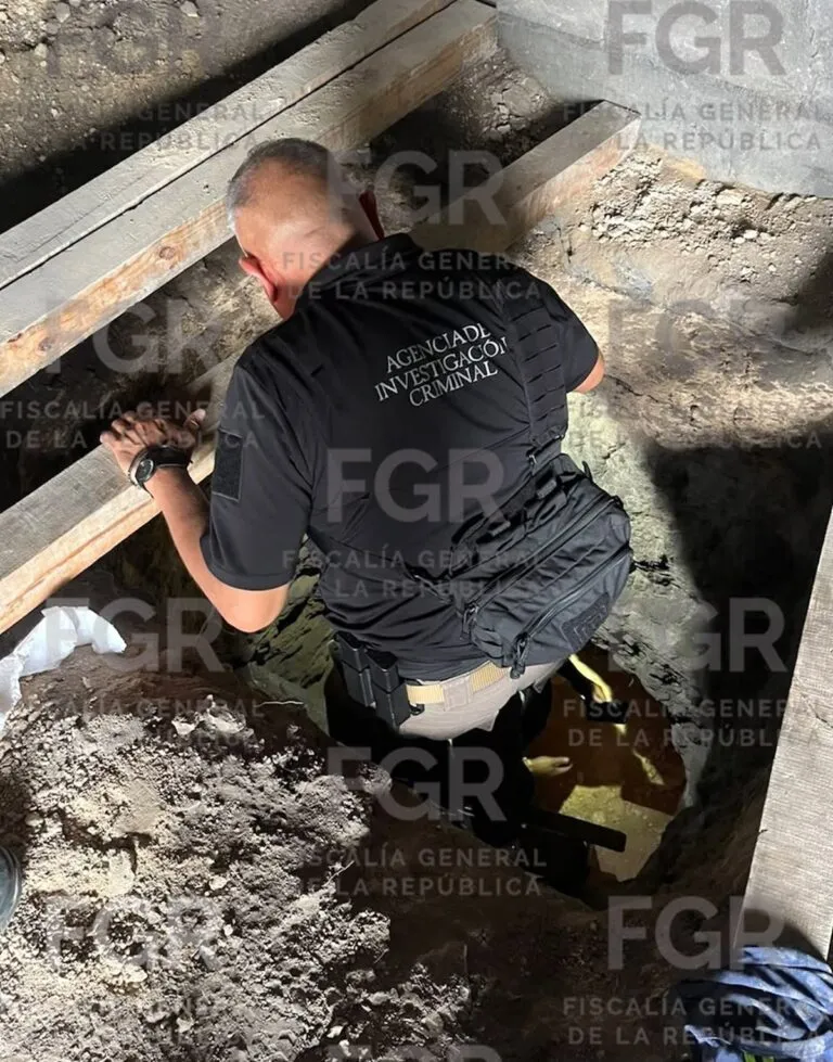 FGR asegura túnel probablemente relacionado con delitos en materia de hidrocarburos