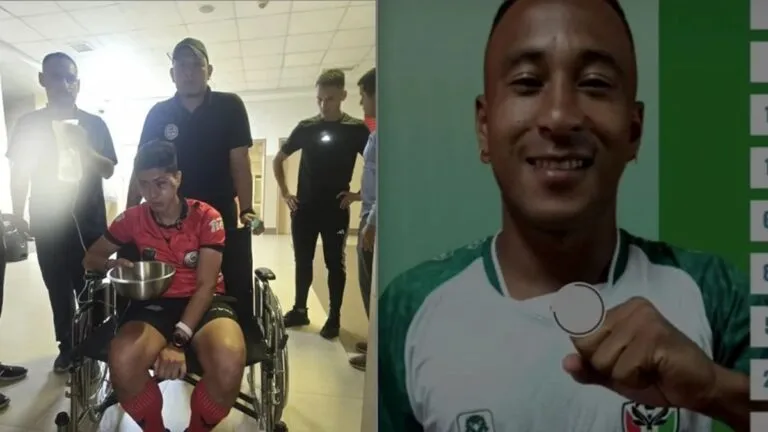 Futbolista lanza piedra desde la banca al juez de línea y le impacta el rostro
